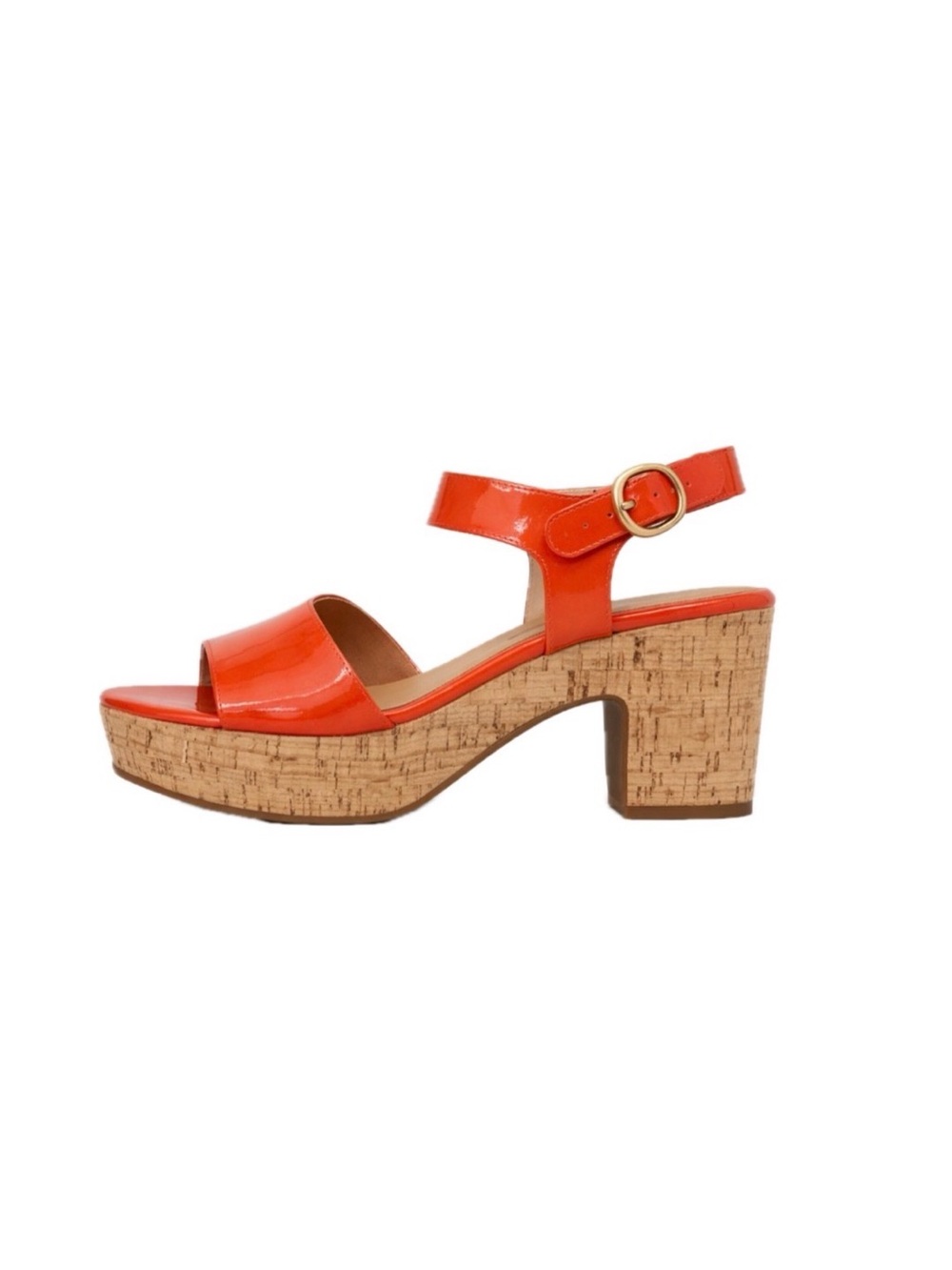 Franco Sarto, Women's Orange patent leather Sandals, Size 9.5